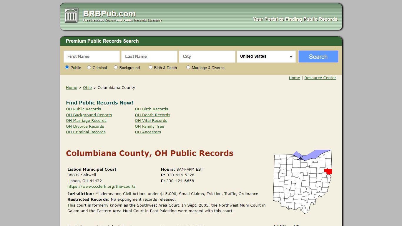 Columbiana County Public Records | Search Ohio Government ...