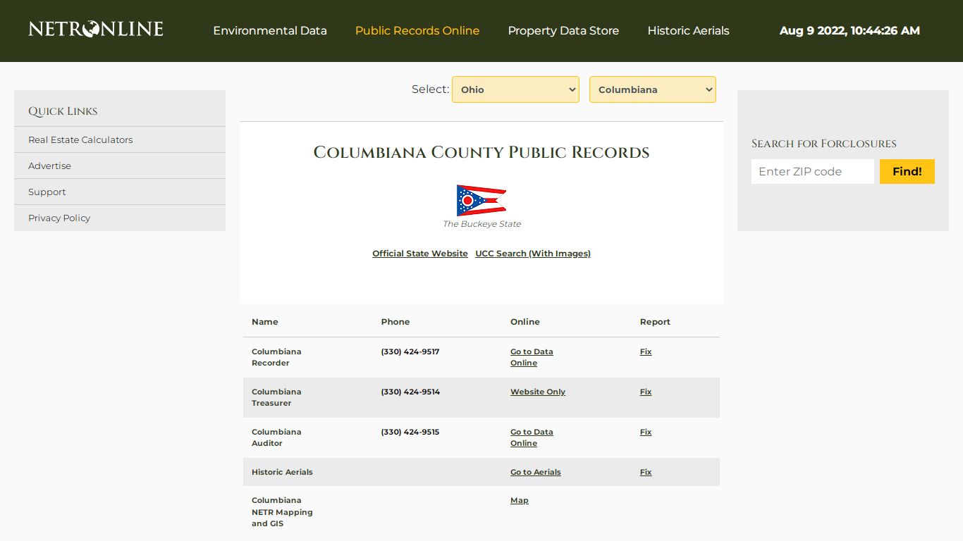 Columbiana County Public Records - NETROnline.com